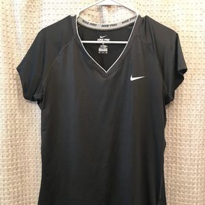 Black Nike Pro Fitted Dri Fit Work Out Shirt